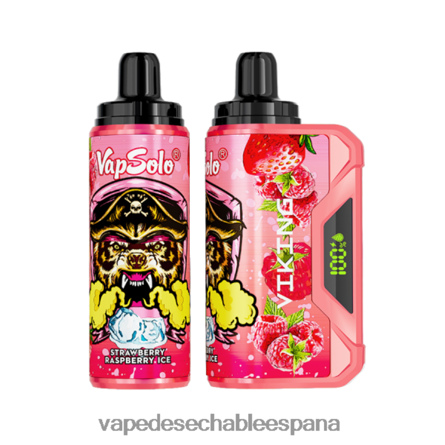 Vapsolo VIKING vaporizador desechable hielo de fresa y frambuesa 402HB2157 Vape Bang Box 12000
