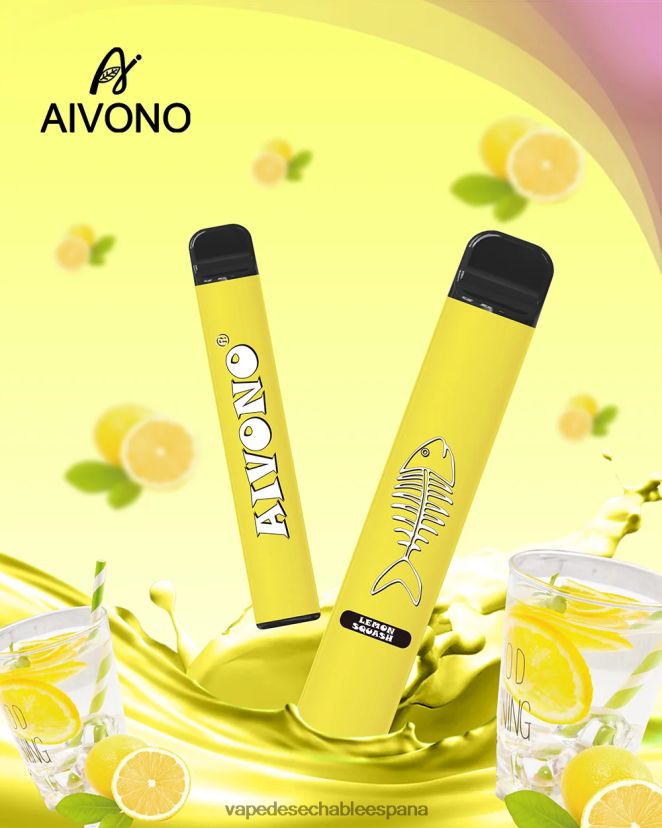 Aivono AIM FISHBONE 600 escuadrón limón - D6NB8D287 Vape España