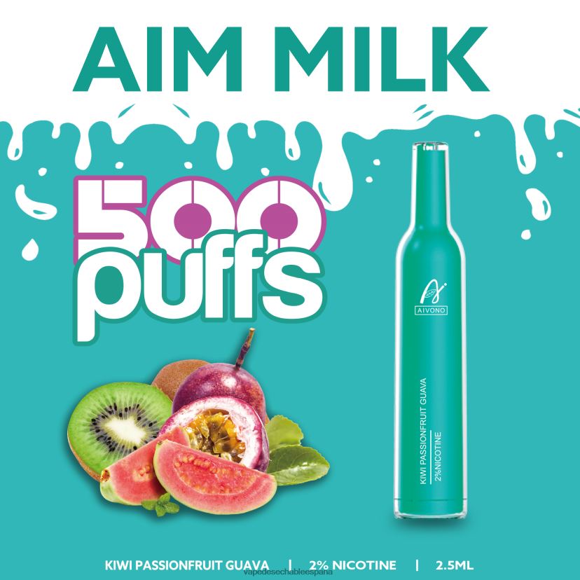 Aivono AIM MILK 500 kiwi maracuyá guayaba - D6NB8D272 Vape Desechable España