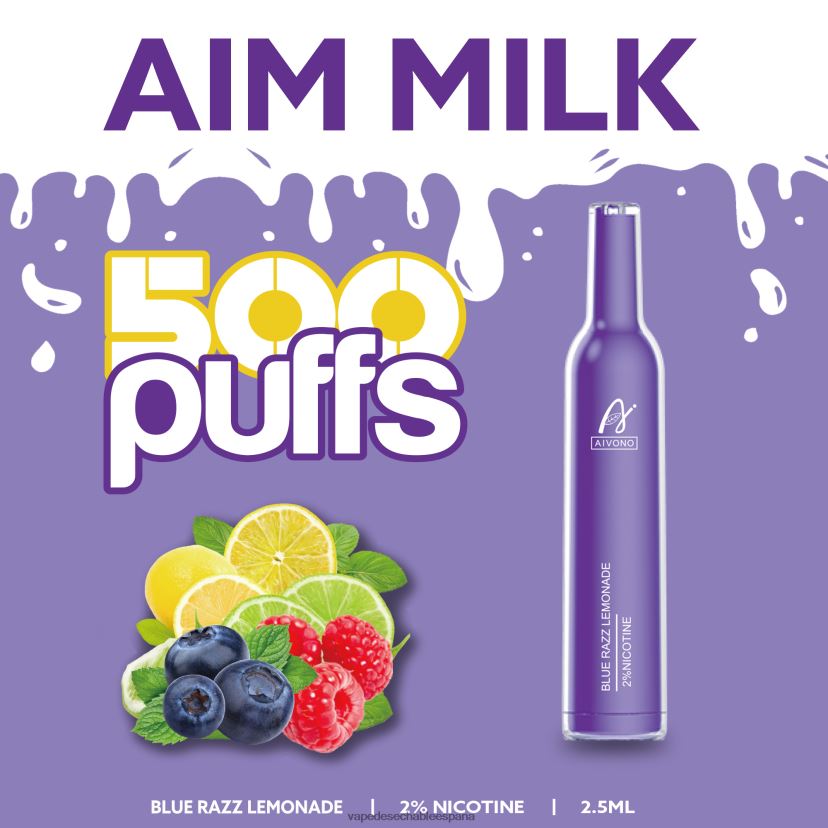Aivono AIM MILK 500 limonada azul razz - D6NB8D264 Vape Desechable España