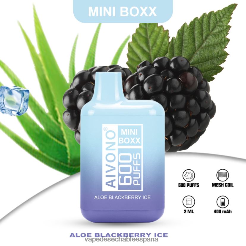 Aivono AIM MINI BOXX 600 hielo actual de aloe - D6NB8D240 Vape Desechable España