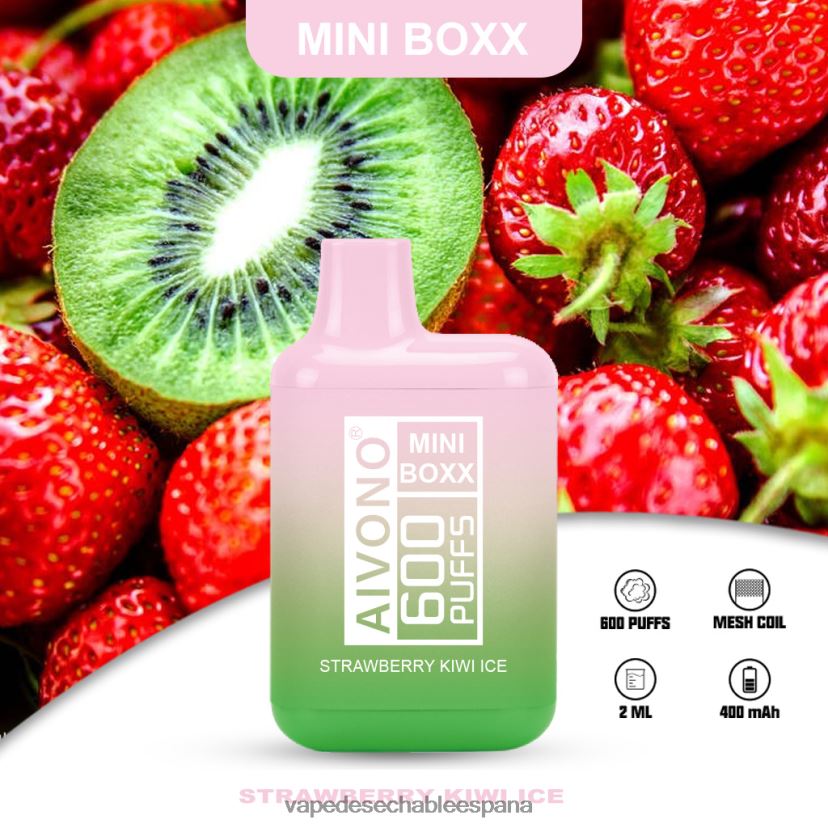 Aivono AIM MINI BOXX 600 hielo de fresa y kiwi - D6NB8D234 Vape Desechable España