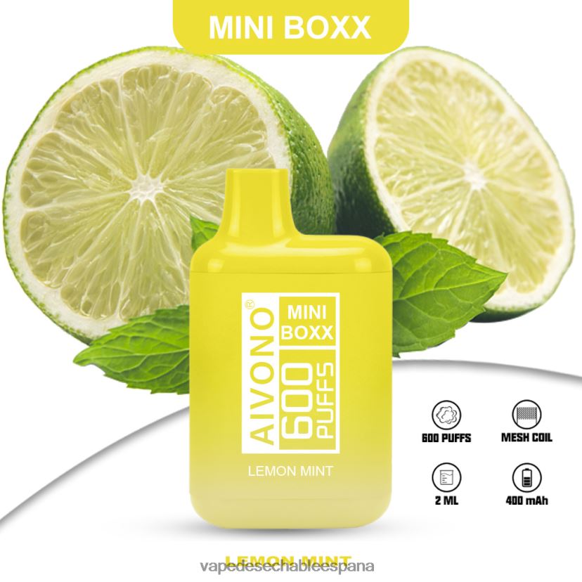 Aivono AIM MINI BOXX 600 menta limon - D6NB8D233 Vape España