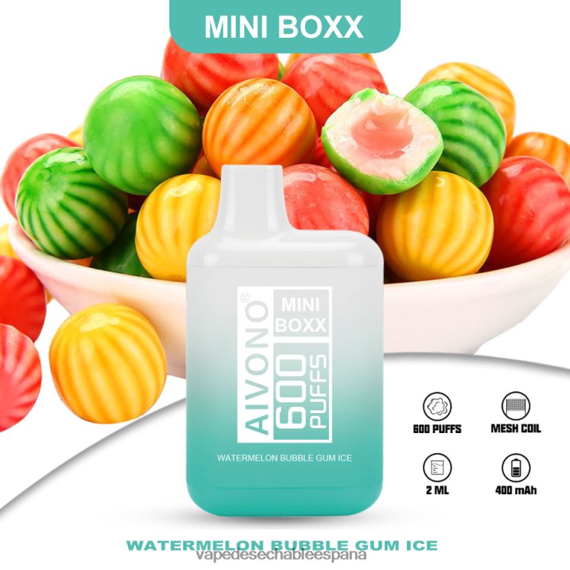 Aivono AIM MINI BOXX 600 sandía chicle hielo - D6NB8D235 Vape España