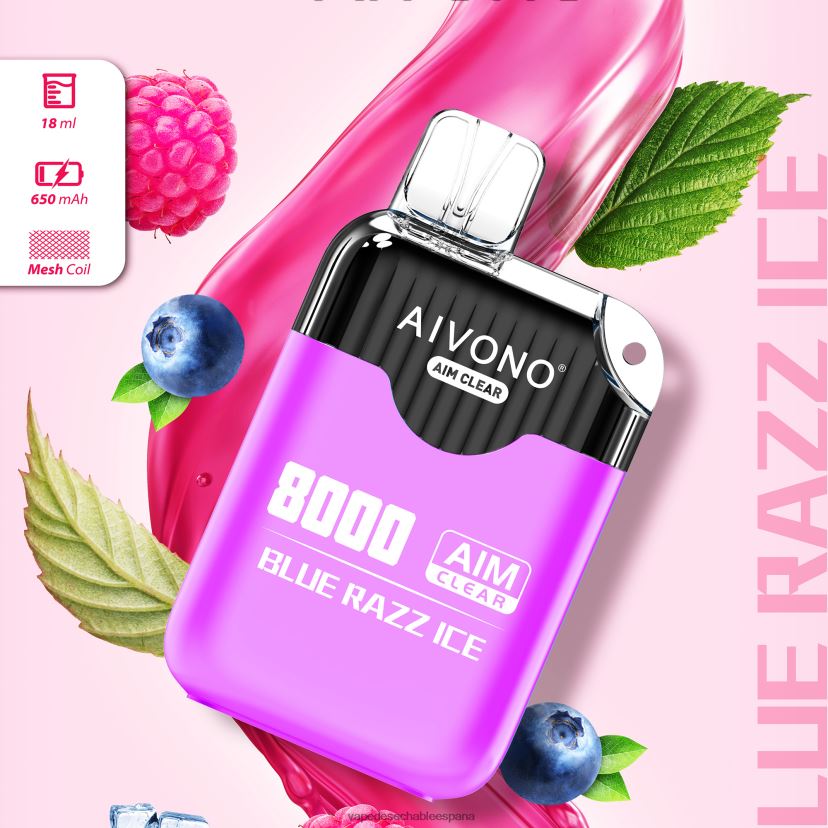 Aivono AIM CLEAR 8000 hielo azul - D6NB8D202 Vape Desechable España