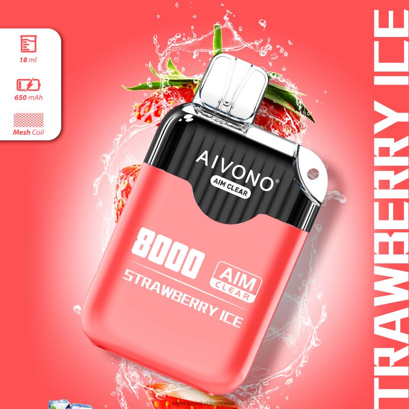 Aivono AIM CLEAR 8000 hielo de fresa - D6NB8D205 Vape España