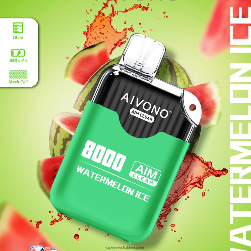 Aivono AIM CLEAR 8000 hielo de sandia - D6NB8D204 Vape Desechable España