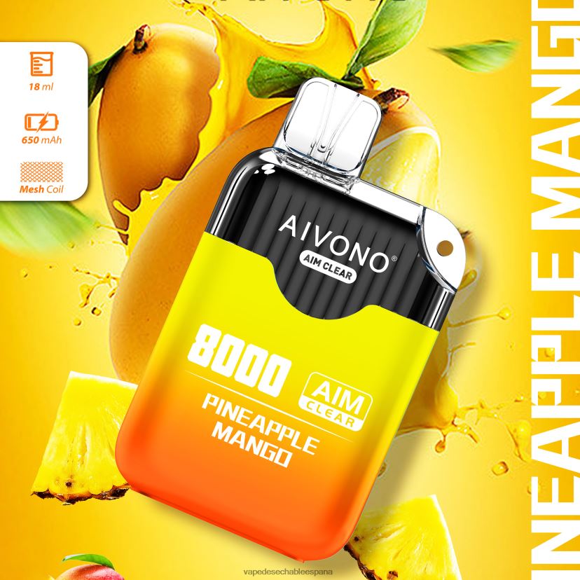 Aivono AIM CLEAR 8000 mango de piña - D6NB8D209 Vape España