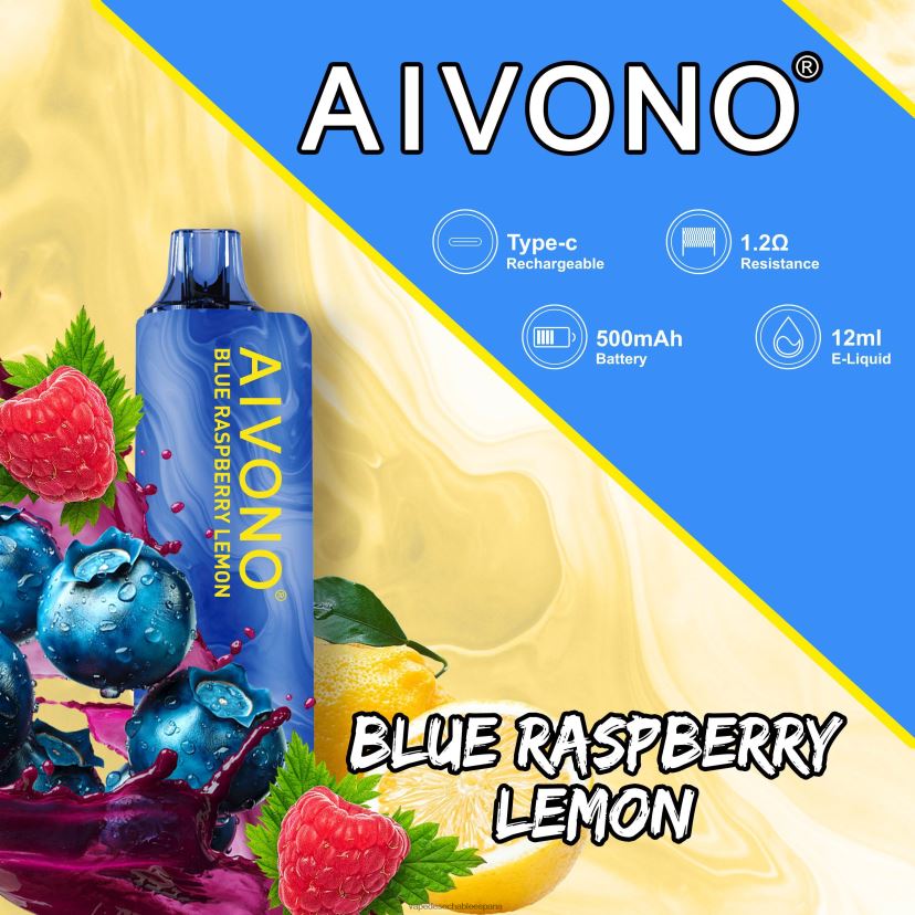 Aivono AIM GUN 7000 arándano frambuesa limón - D6NB8D109 Vape España