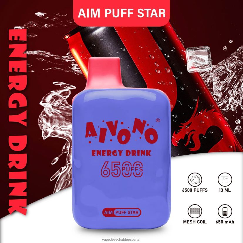 Aivono AIM PUFF STAR 6500 bebida energética - D6NB8D293 Vape España