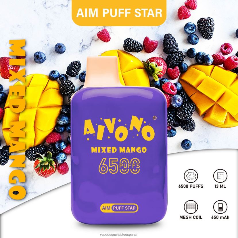 Aivono AIM PUFF STAR 6500 mango mixto - D6NB8D296 Vape Desechable España