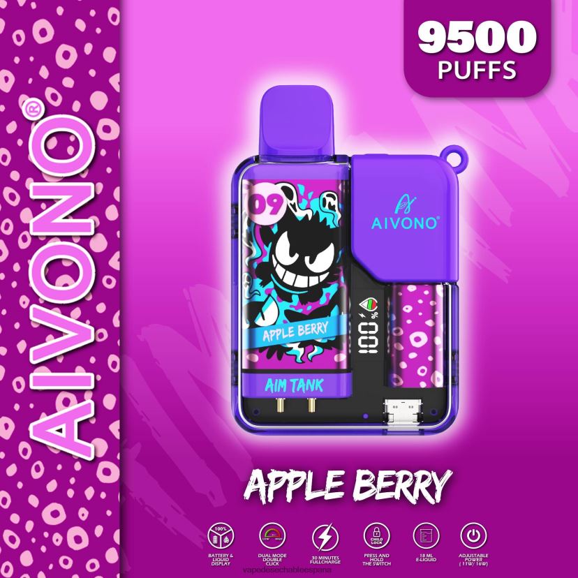 Aivono AIM TANK 9500 baya de manzana - D6NB8D43 Vape España