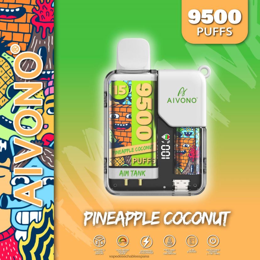 Aivono AIM TANK 9500 coco piña - D6NB8D40 Vape Desechable España