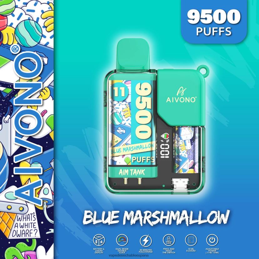 Aivono AIM TANK 9500 malvavisco azul - D6NB8D42 Vape Desechable España