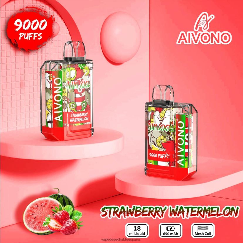 Aivono AIM XXL 9000 pegatina boca transparente sandia fresa - D6NB8D53 Vape España
