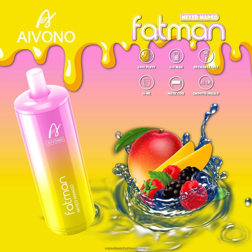 Aivono FATMAN 6800 mango mixto - D6NB8D26 Vape Desechable España