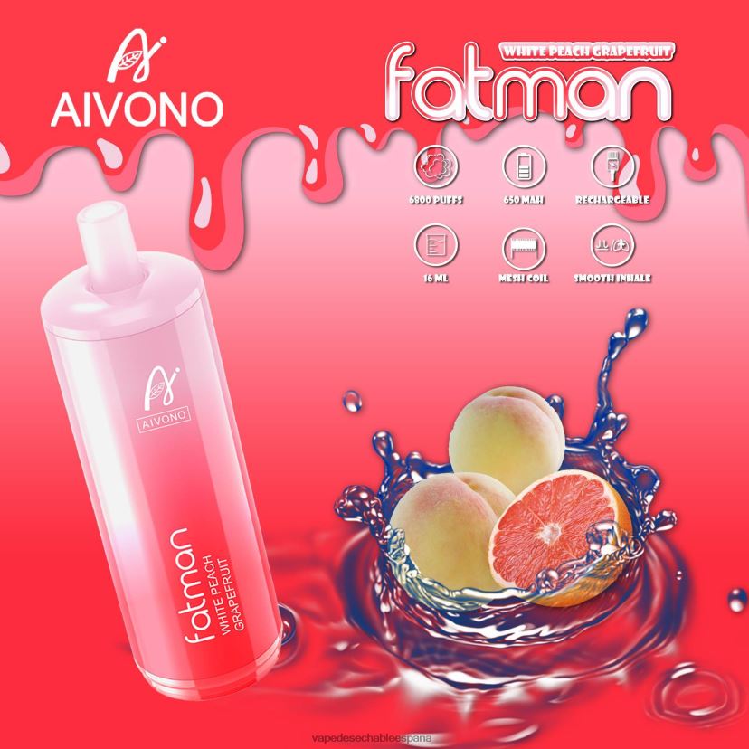 Aivono FATMAN 6800 pomelo - D6NB8D25 Vape España