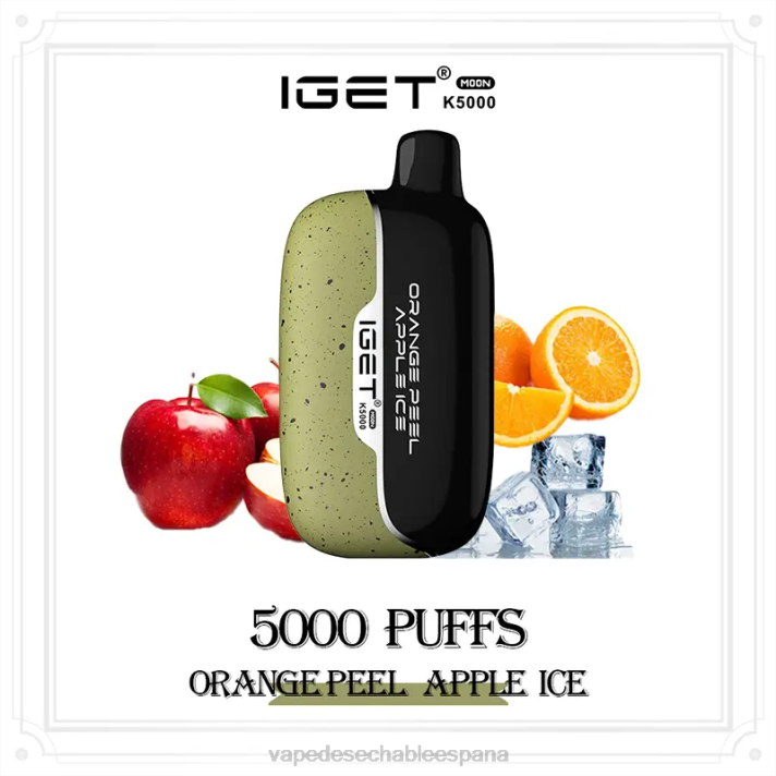 hielo de manzana con piel de naranja