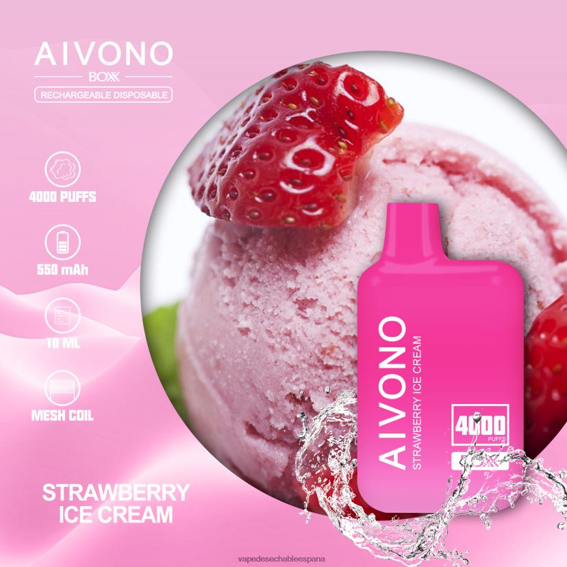 Aivono AIM BOXX 4000 helado de fresa - D6NB8D221 Vape España