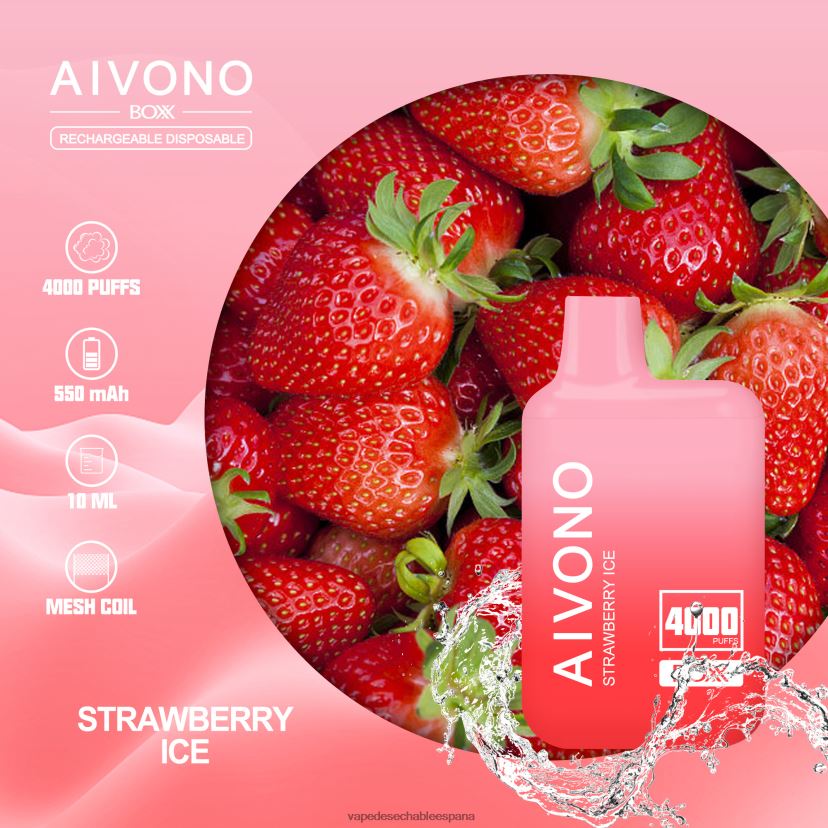 Aivono AIM BOXX 4000 hielo de fresa - D6NB8D226 Vape Desechable España