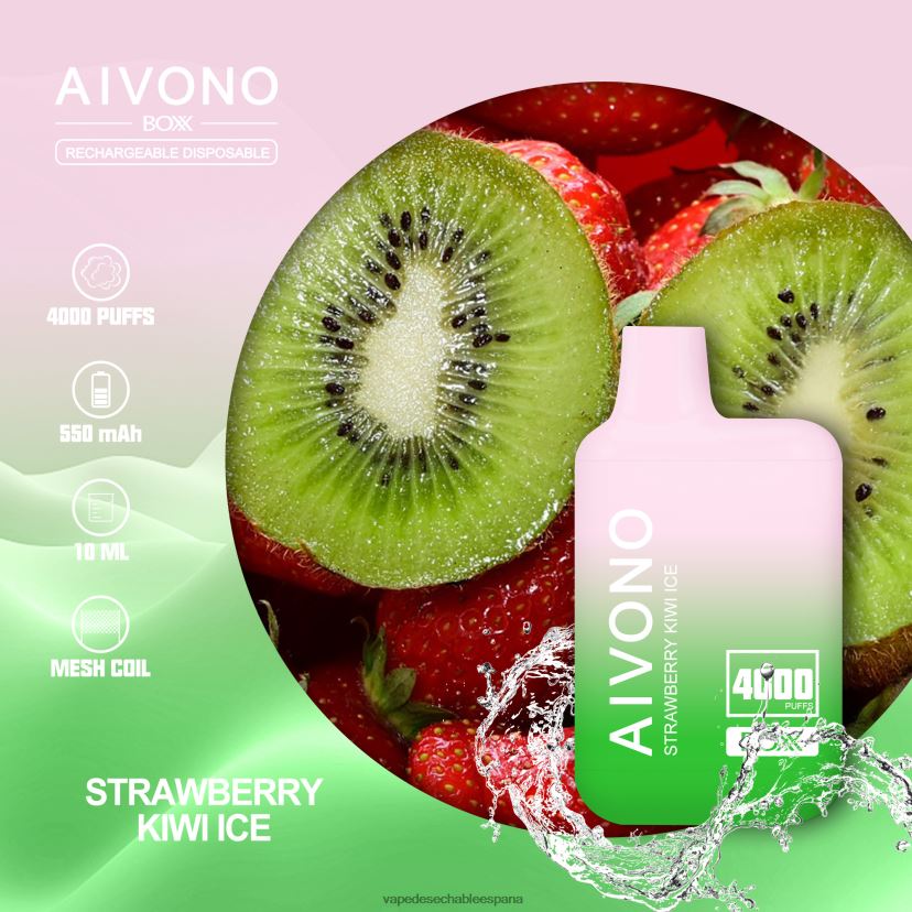 Aivono AIM BOXX 4000 hielo de fresa y kiwi - D6NB8D229 Vape España