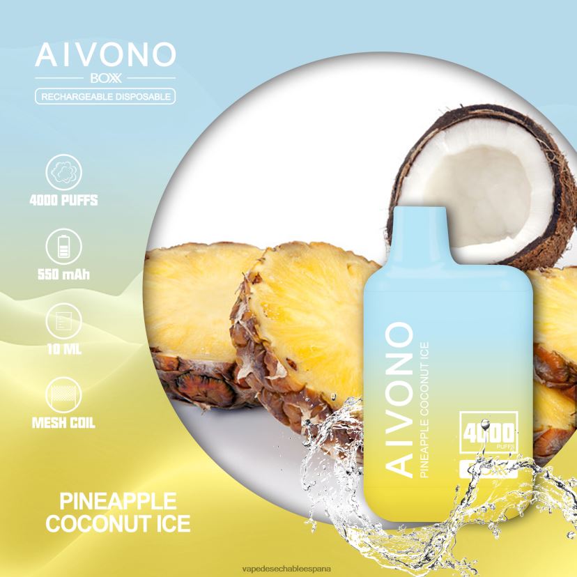 Aivono AIM BOXX 4000 hielo de piña y coco - D6NB8D222 Vape Desechable España