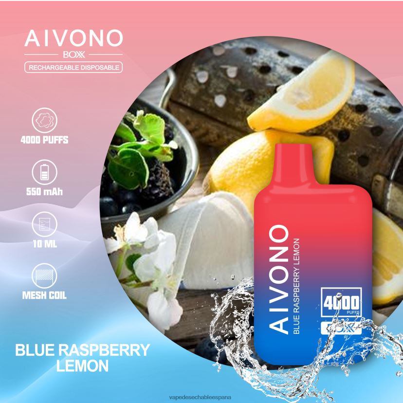 Aivono AIM BOXX 4000 limón frambuesa azul - D6NB8D217 Vape España