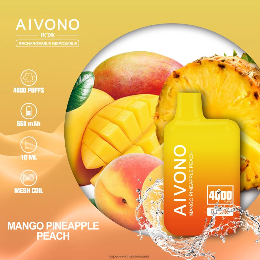 Aivono AIM BOXX 4000 mango piña durazno - D6NB8D219 Vape España