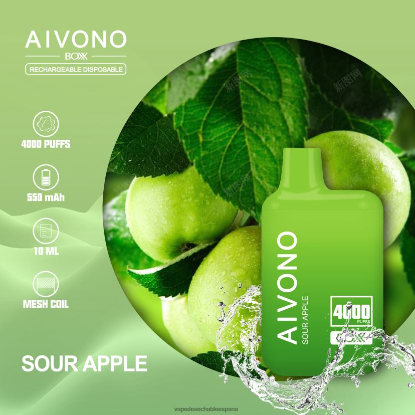 Aivono AIM BOXX 4000 manzana agria - D6NB8D220 Vape Desechable España