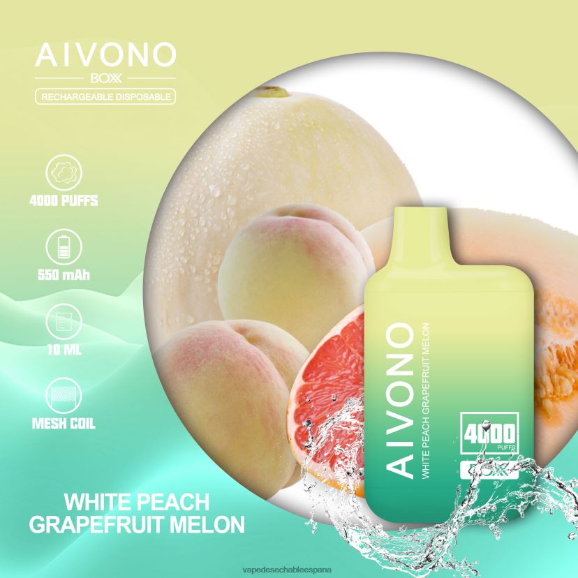 Aivono AIM BOXX 4000 melón melocotón blanco pomelo - D6NB8D224 Vape Desechable España