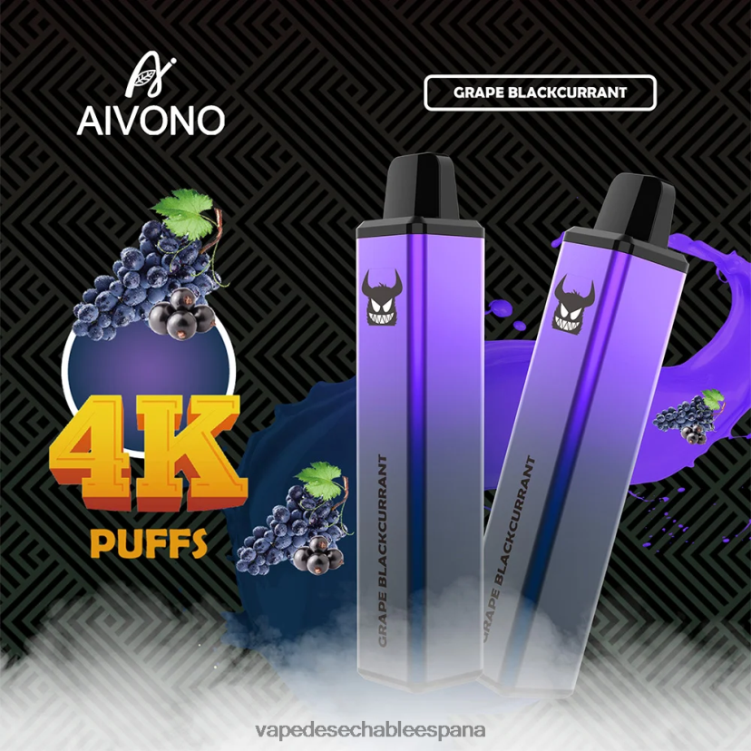 Aivono AIM FREAK 4000 grosella negra de uva - D6NB8D259 Vape España