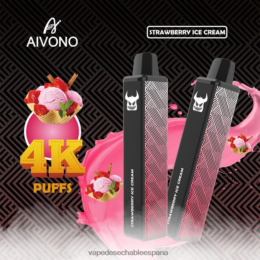 Aivono AIM FREAK 4000 helado de fresa - D6NB8D263 Vape España