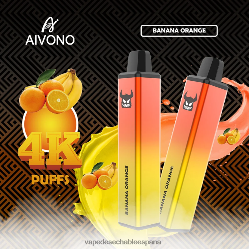 Aivono AIM FREAK 4000 plátano naranja - D6NB8D258 Vape Desechable España
