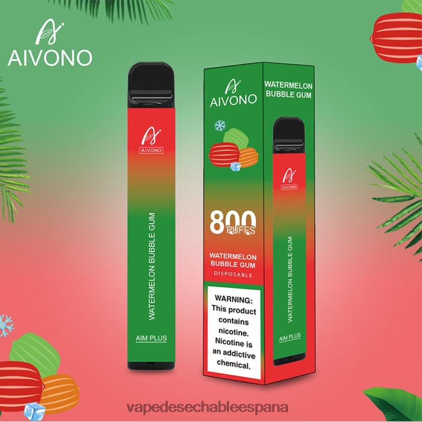 Aivono AIM PLUS 800 chicle de sandía - D6NB8D198 Vape Desechable España