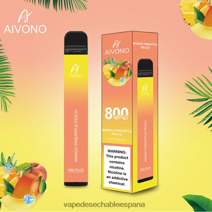 Aivono AIM PLUS 800 mango piña durazno - D6NB8D186 Vape Desechable España