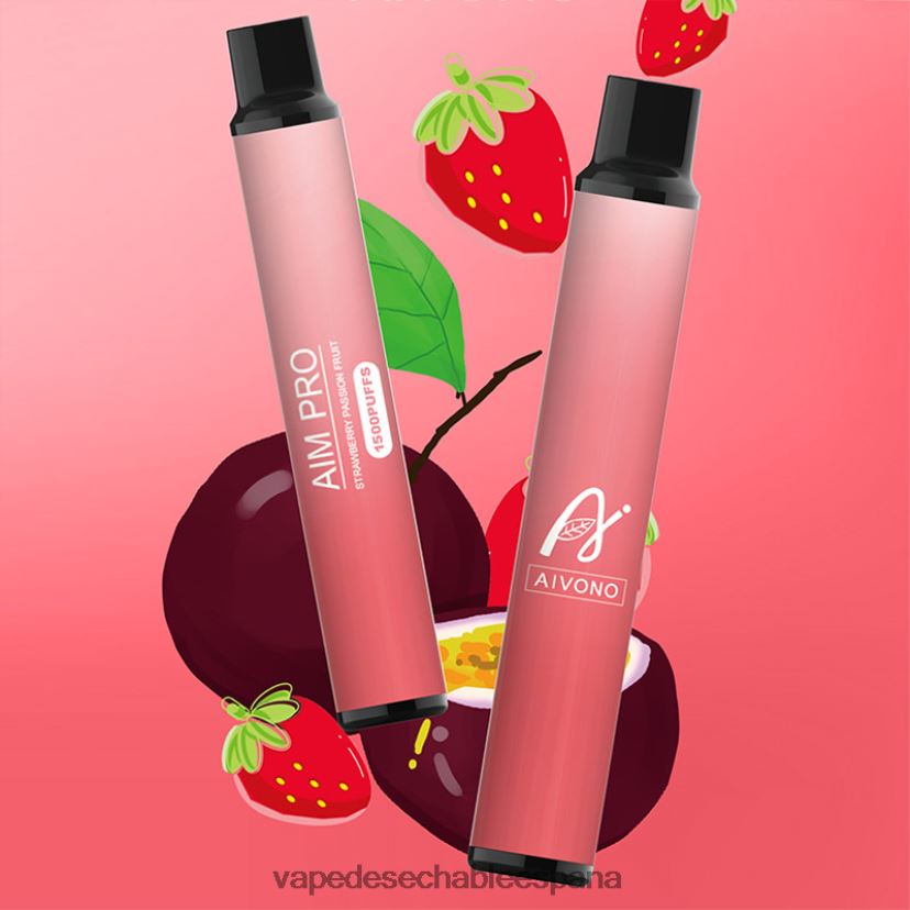 Aivono AIM PRO 1500 fruta de la pasión fresa - D6NB8D162 Vape Desechable España