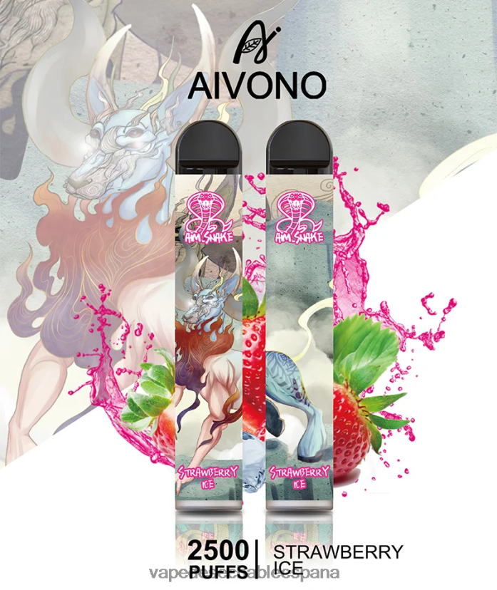 Aivono AIM SNAKE 2500 hielo de fresa - D6NB8D319 Vape España