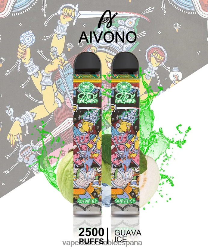 Aivono AIM SNAKE 2500 hielo de guayaba - D6NB8D307 Vape España