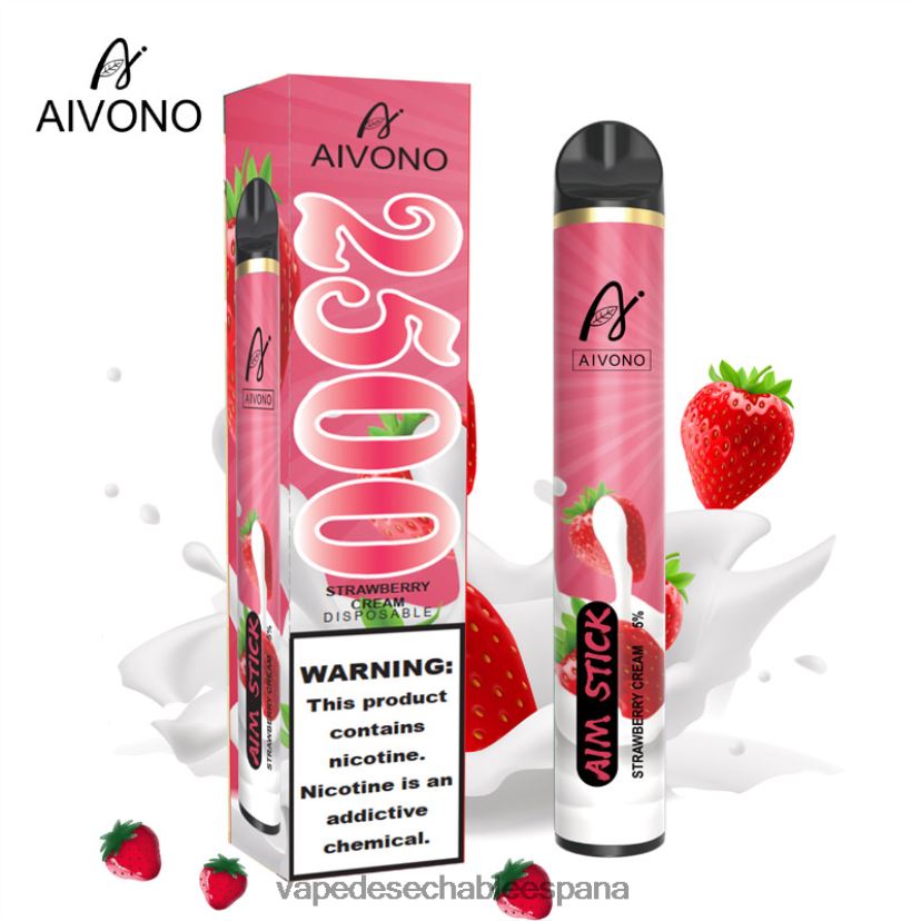 Aivono AIM STICK 2500 crema de fresa - D6NB8D155 Vape España