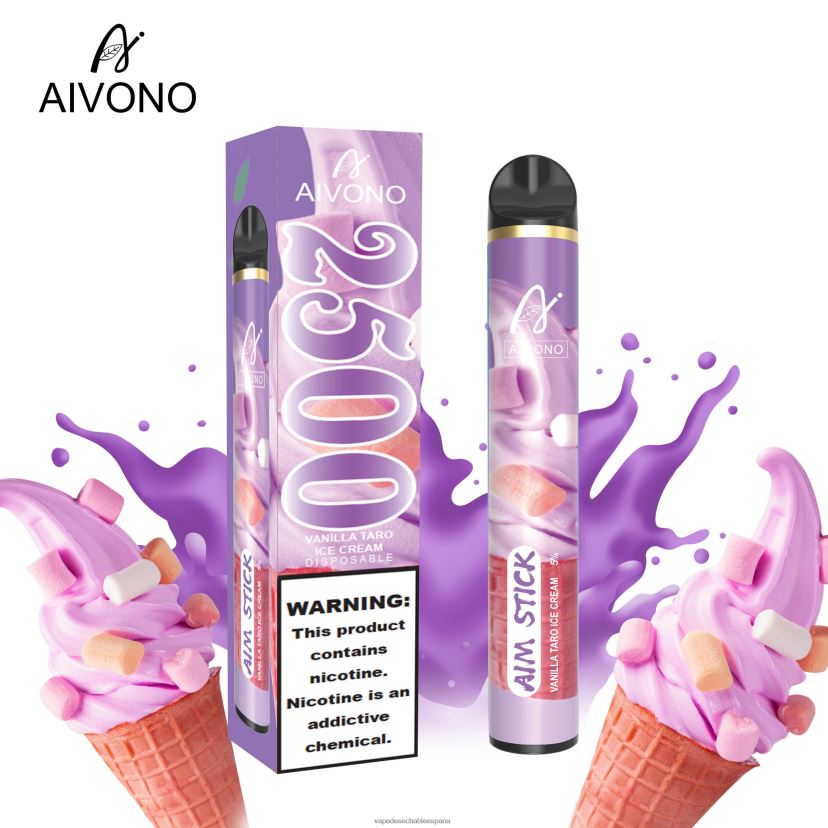 Aivono AIM STICK 2500 helado de vainilla y taro - D6NB8D147 Vape España